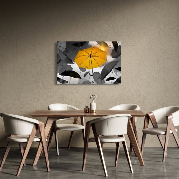 Egy sárga esernyő képe (90x60 cm)