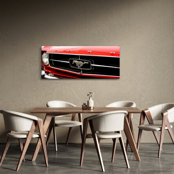 Kép - egy piros autó részlete (120x50 cm)