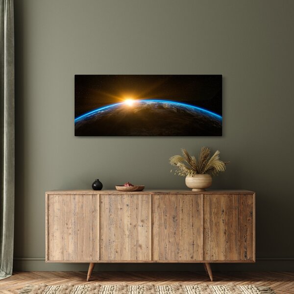 A Föld bolygó képe az űrből (120x50 cm)