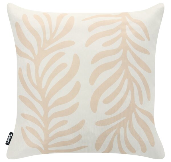 Kültéri díszpárna kétdarabos szettben ALISMA Növénymintás 45 x 45 cm Világosbézs