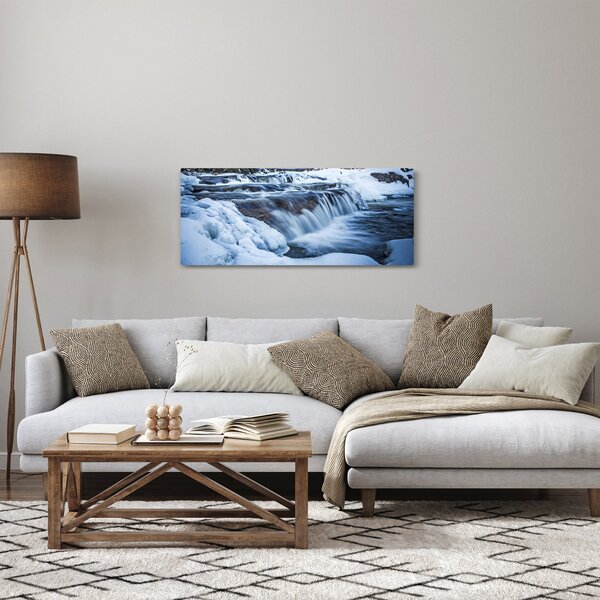 Egy folyó képe télen (120x50 cm)