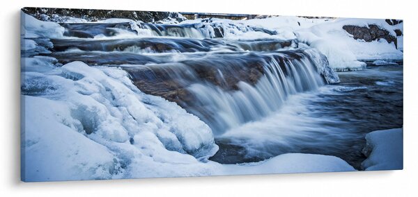 Egy folyó képe télen (120x50 cm)