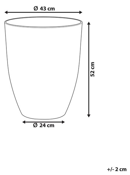 Virágcserép CROTON 43 cm Világosszürke