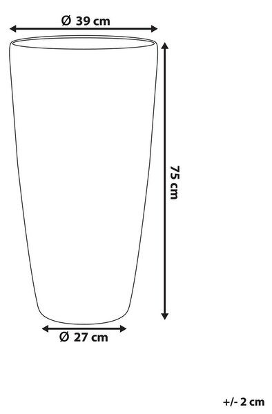 Virágcserép ABDERA 39 cm Világosbézs