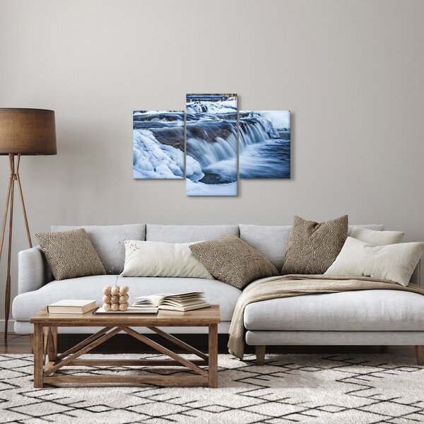 Egy folyó képe télen (90x60 cm)