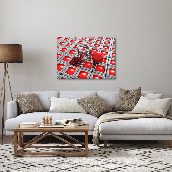 Kép - 3D fémes absztrakció (70x50 cm)