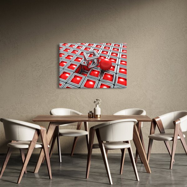 Kép - 3D fémes absztrakció (90x60 cm)