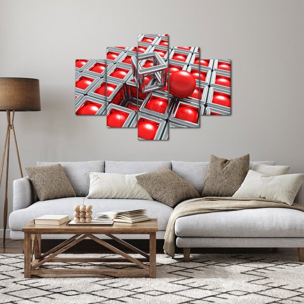Kép - 3D fémes absztrakció (150x105 cm)