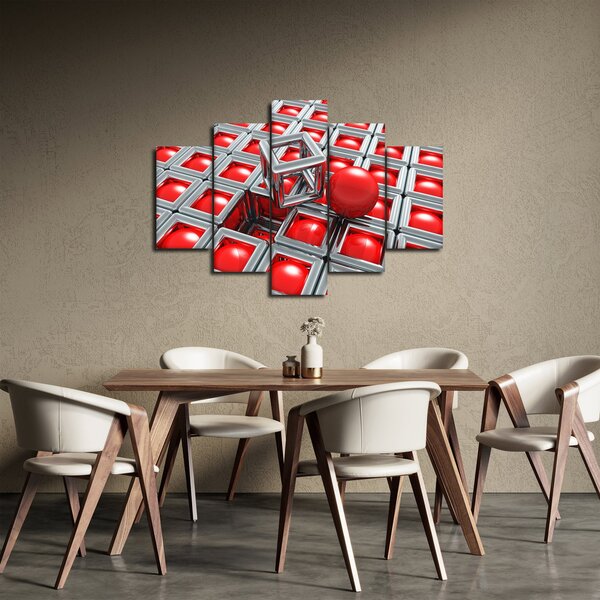 Kép - 3D fémes absztrakció (150x105 cm)