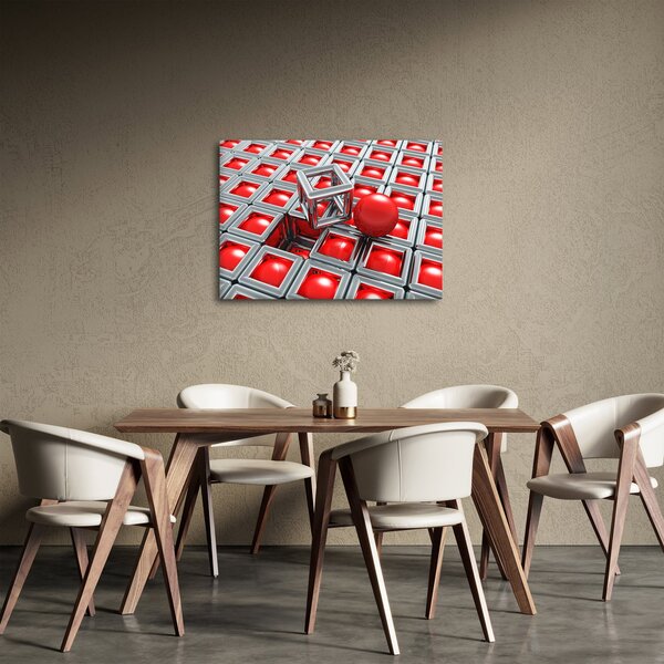 Kép - 3D fémes absztrakció (70x50 cm)