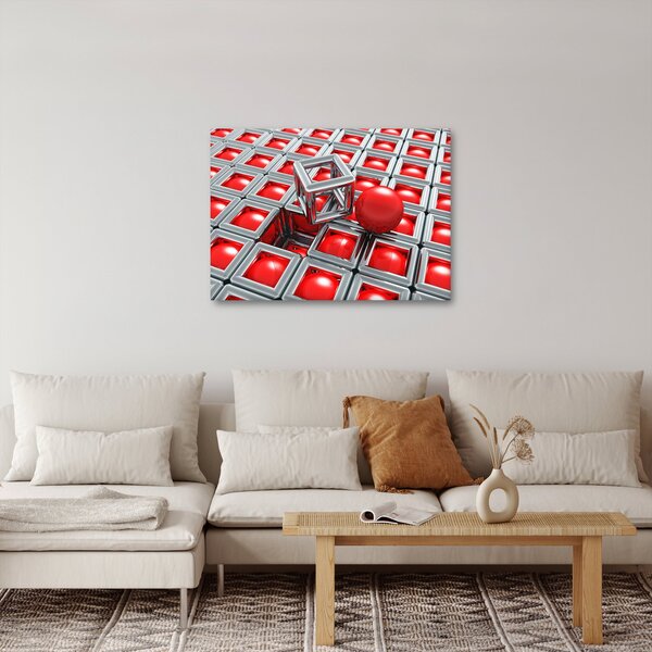 Kép - 3D fémes absztrakció (70x50 cm)
