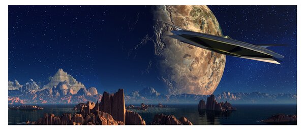 Kép - idegenek érkezése (120x50 cm)