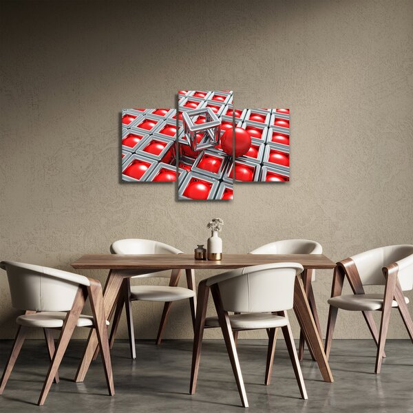 Kép - 3D fémes absztrakció (90x60 cm)