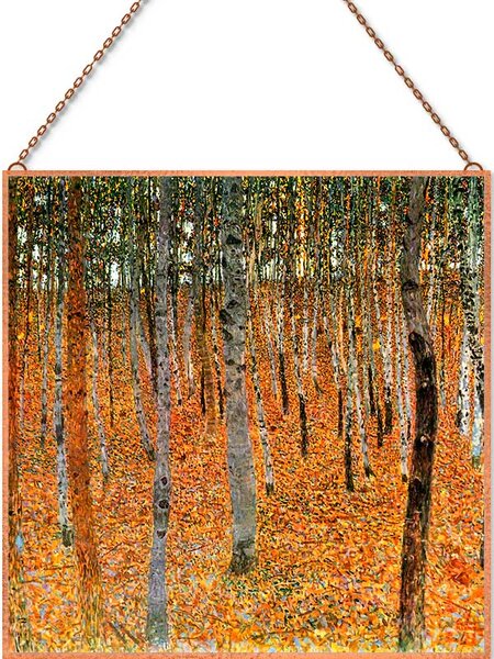 Gustav Klimt - Nyírfaerdő üvegkép, falikép