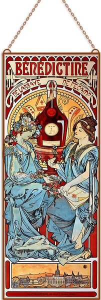 Alphonse Mucha - Benedictine üvegkép, falikép