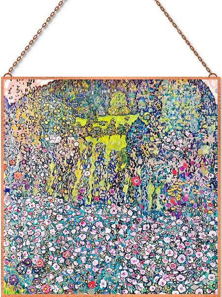 Gustav Klimt - Blumengarten üvegkép, falikép