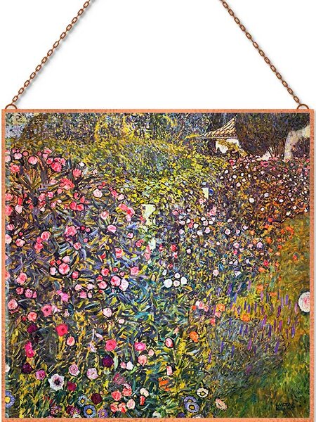 Gustav Klimt - Olaszkert üvegkép, falikép