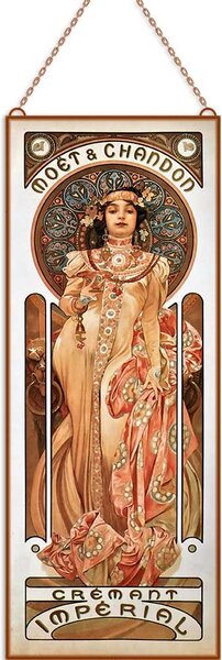 Alfons Mucha - Cremant Imperial üvegkép, falikép