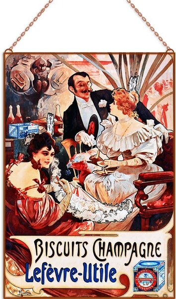Alphonse Mucha - Biscuits üvegkép, falikép