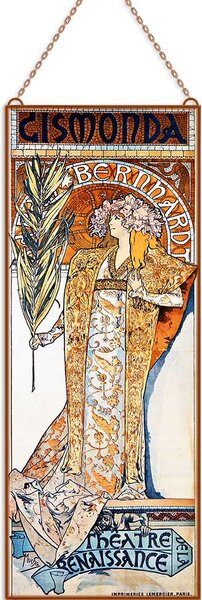 Alphonse Mucha - Gismonda üvegkép, falikép