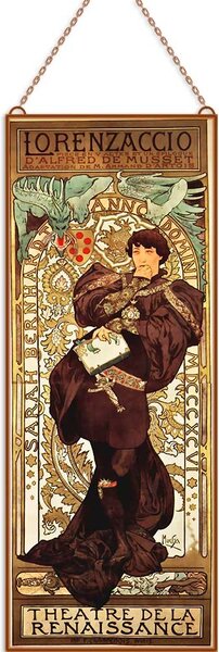 Alphonse Mucha - Lorenzaccio üvegkép, falikép