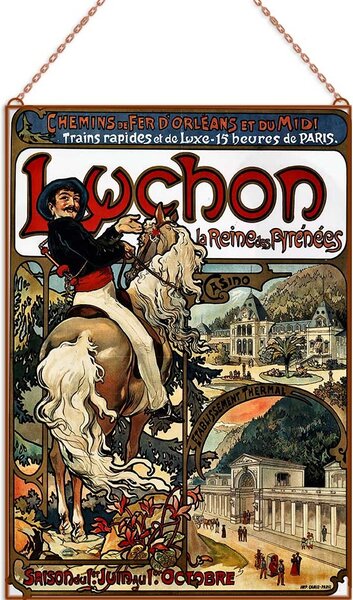 Alphonse Mucha - Luchon üvegkép, falikép