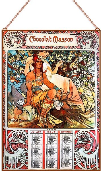 Alphonse Mucha - Manhood üvegkép, falikép