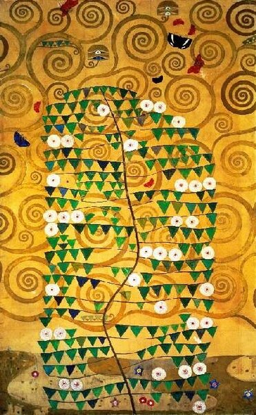 Gustav Klimt - Der Lebensbaum üvegkép, falikép