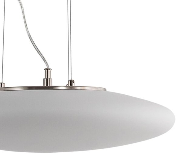 Lindby LED lógó világítás Gunda, fehér, üveg, Ø 47 cm, dimmelhető, dimmelhető, Fehér / opál, Nappali / Étkező, Üveg, Modern