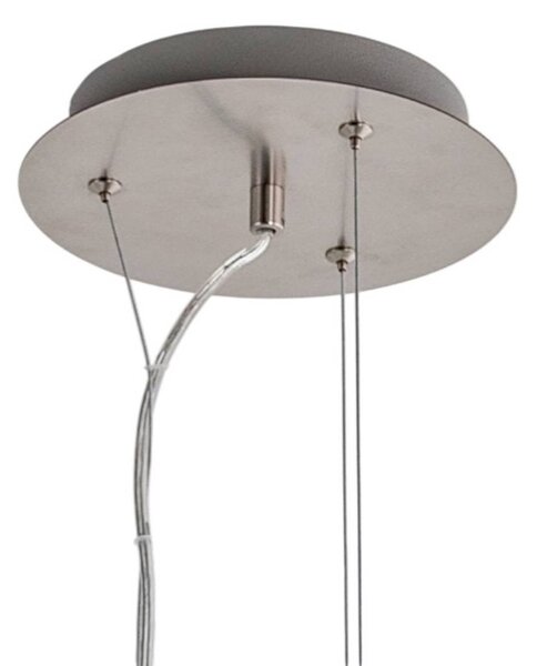 Lindby LED lógó világítás Gunda, fehér, üveg, Ø 47 cm, dimmelhető, dimmelhető, Fehér / opál, Nappali / Étkező, Üveg, Modern
