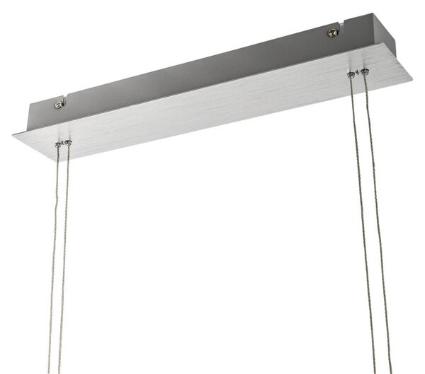 Lucande LED függesztett lámpa Myron, érintésvezérlésű, CCT, alumínium, dimmelhető, Alu / szürke / cink, Nappali / Étkező, Alumínium, Modern