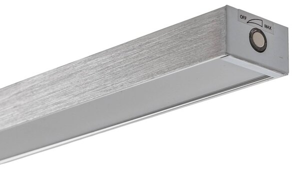 Lucande LED függesztett lámpa Myron, érintésvezérlésű, CCT, alumínium, dimmelhető, Alu / szürke / cink, Nappali / Étkező, Alumínium, Modern