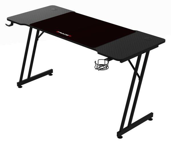 Herní stůl 140x60cm, melamin, carbon, LT-H1104 BK