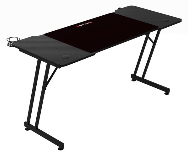 Herní stůl 140x60cm, melamin, carbon, LT-H1104 BK