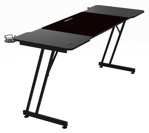 Herní stůl 160x60cm, melamin, carbon, LT-H1106 BK