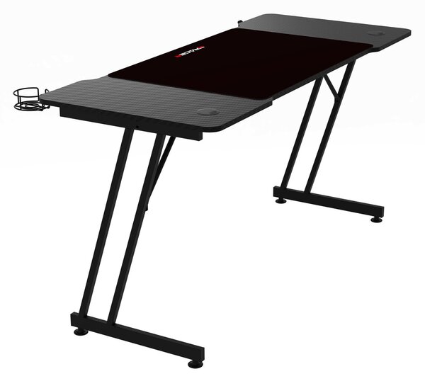 Herní stůl 140x60cm, melamin, carbon, LT-H1104 BK