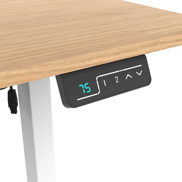 Ergonomický stůl s plynulou regulací výšky 120x60cm, melamin, dub, LT-H2210 OAK