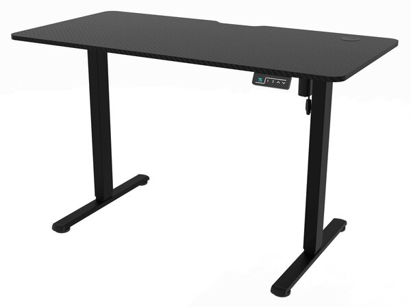 Ergonomický stůl s plynulou regulací výšky 120x60cm, melamin, carbon, LT-H2210 BK