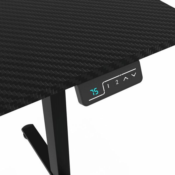 Ergonomický stůl s plynulou regulací výšky 120x60cm, melamin, carbon, LT-H2210 BK