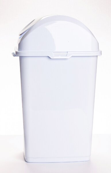 DÜNYA Billenős szemetes fehér színben 35 L 58x35x28,5 cm