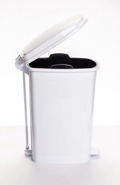 Pedálos szemetes (22 l), fehér