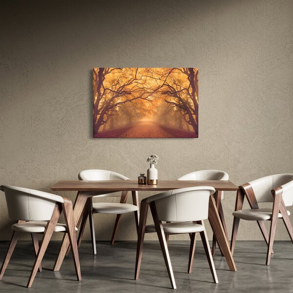 Egy út képe egy őszi tájon (90x60 cm)