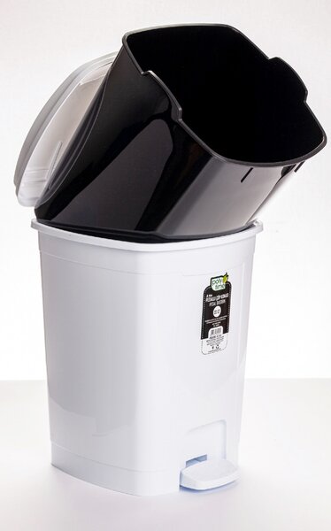 Pedálos szemetes (22 l), fehér