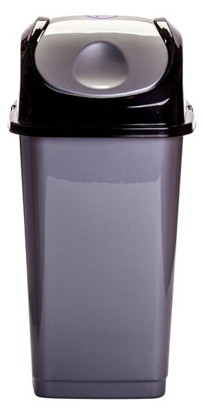 DÜNYA Billenős szemetes Slim szürke színben 50 L 70x40,5x33 cm