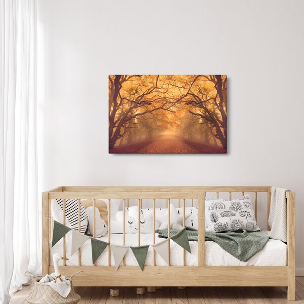 Egy út képe egy őszi tájon (90x60 cm)