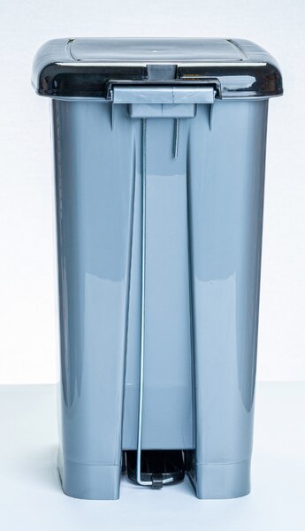 DÜNYA Pedálos slim szemetes sötét szürke színben 25 L 46x27x37 cm