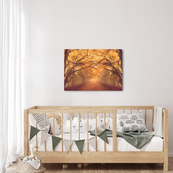 Egy út képe egy őszi tájon (70x50 cm)