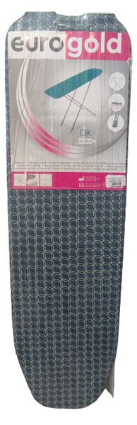 Vasalóállvány fa 110*30 cm sötétkék mintás