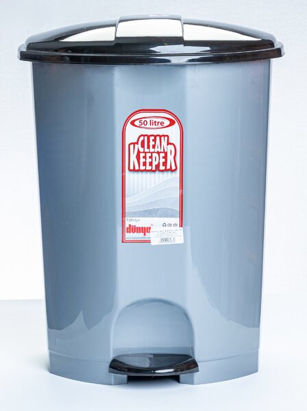 DÜNYA Pedálos szemetes 50 L 41X40X56 szürke