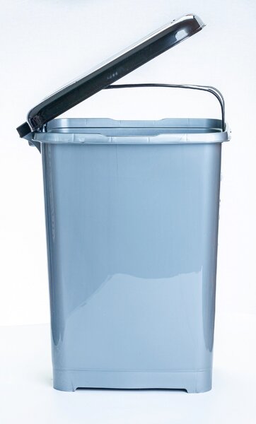 DÜNYA Pedálos szemetes 40 L SLIM szürke 46x37x27 cm